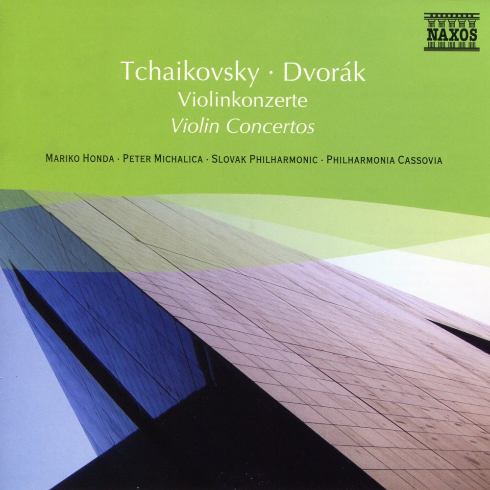 Обложка альбома «Tchaikovsky - Dvorak: Violin Concertos» — Mariko Honda, Keith Clark, Slovak Philharmonic Orchestra, Peter Michalica, Richard Zimmer & Philharmonia Cassovia