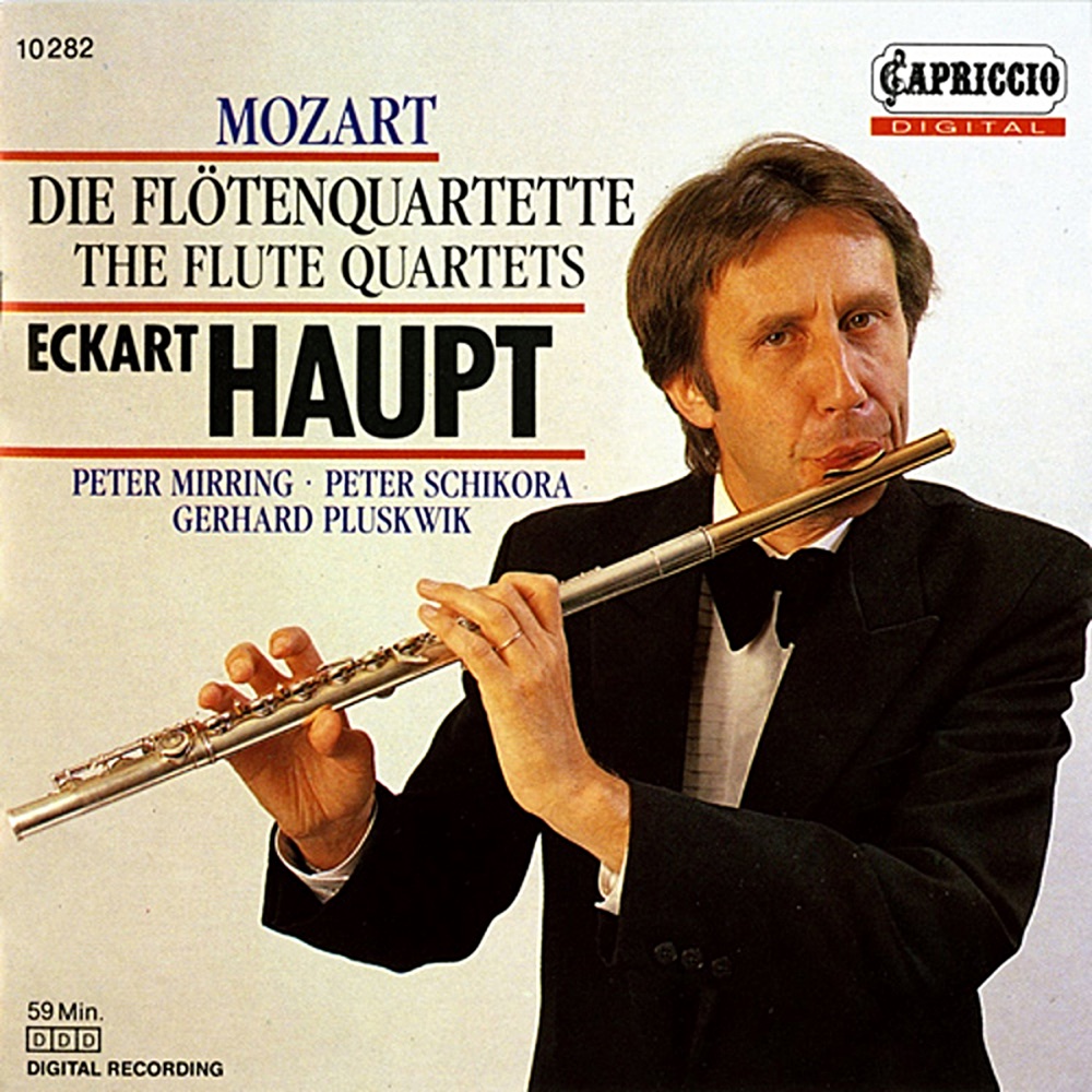 Обложка альбома «Mozart: The Flute Quartets» — Peter Mirring, Gerhard Pluskwik, Eckart Haupt & Peter Schikora