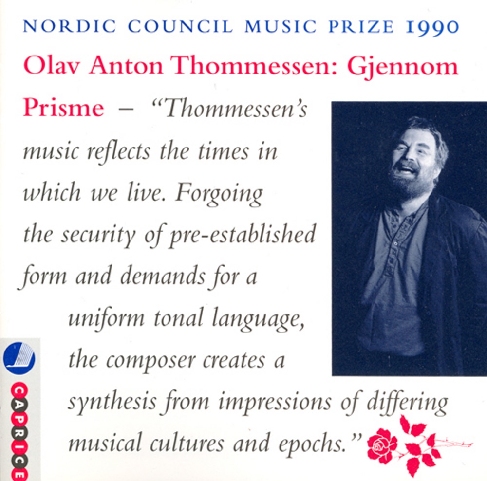 Обложка альбома «Thommessen: Gratias Agimus - Through A Prism - Woven in Stems (Nordic Council Music Prize 1990)» — Geir Henning Braaten, Marianne Willumsen, Karsten Andersen, Truls Mørk, Kåre Nordstoga, Oslo Philharmonic, Marianne Hirsti, Aalborg Symphony Orchestra & Ari Rasilainen