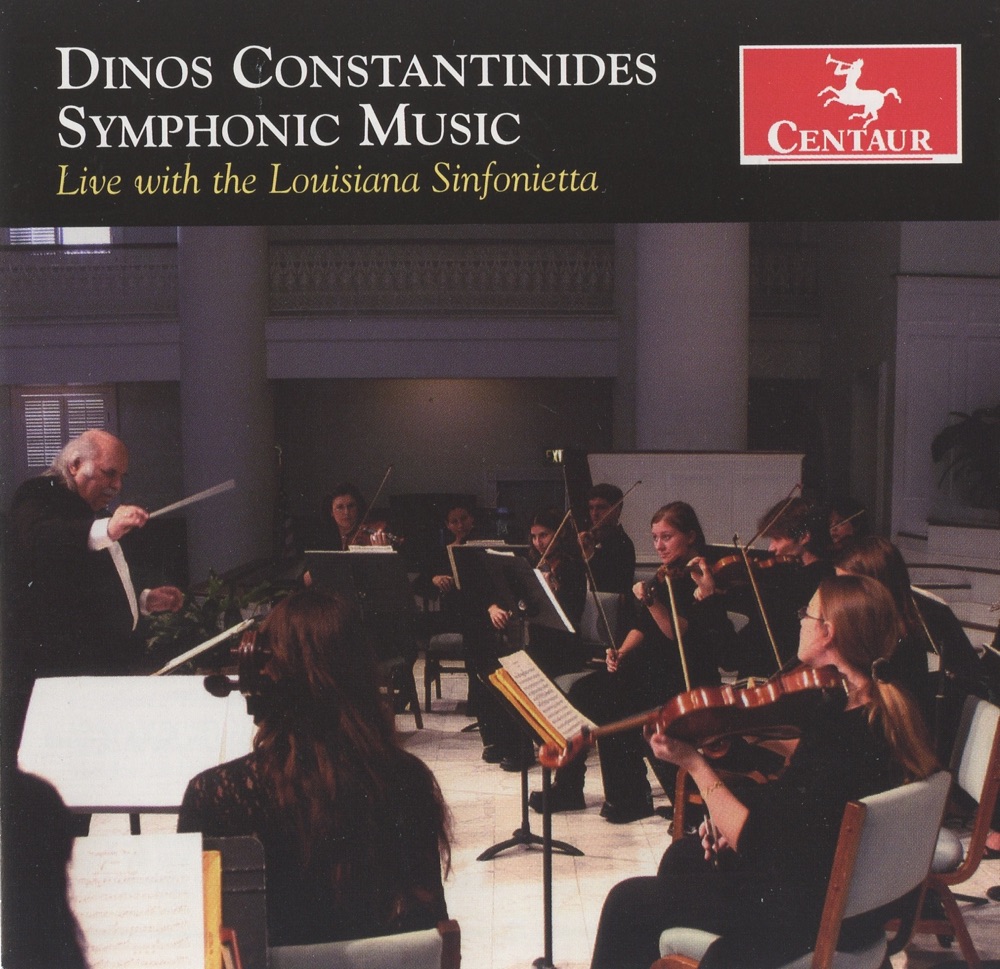 Обложка альбома «Constantinides: Symphonic Music» — Dinos Constantinides, Louisiana Sinfonietta, Athens Saxophone Quartet, Simos Papanas, James Ryon & Gabriel Beavers
