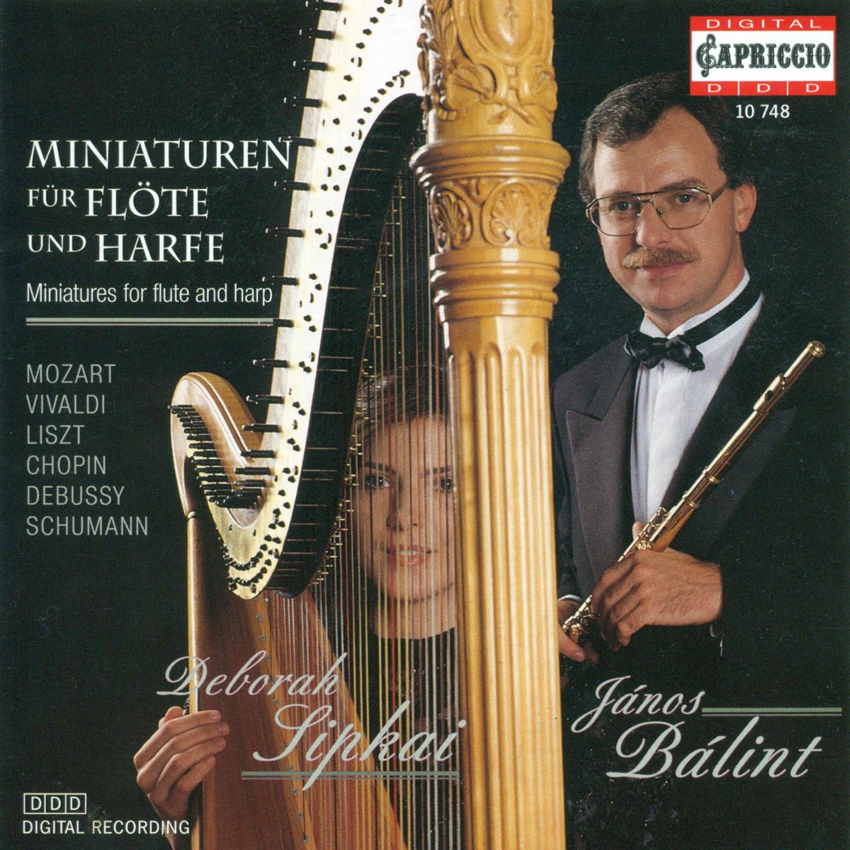 Tartini, Bach, Mozart, Tchaikovsky, Liszt, Grieg & Chopin: Flute and Harp Arrangements cover art