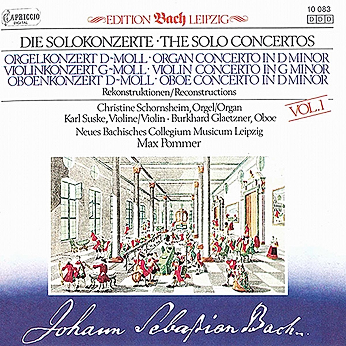 ‎Bach Solo Concertos, Vol. 1 Album by Christine Schornsheim, New