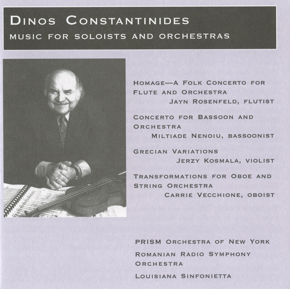 Обложка альбома «Music for Soloists and Orchestras» — Jayn Rosenfeld, Robert Black, PRISM Orchestra, Miltiade Nenoiu, Romanian Radio Symphony Orchestra, Ludovic Bacs, Dinos Constantinides, Louisiana Sinfonietta, Jerzy Kosmala & Carrie Vecchione