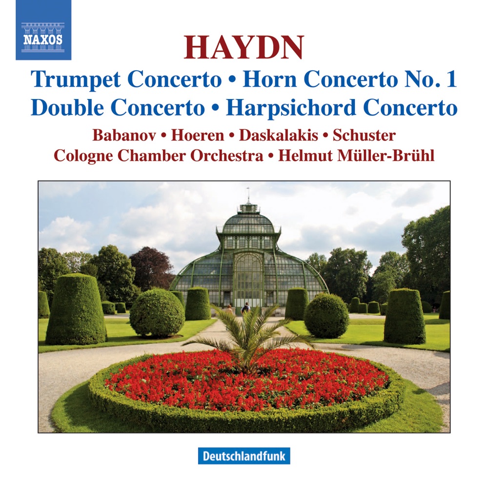 Обложка альбома «Haydn: Trumpet Concerto, Horn Concerto No. 1, etc» — Jurgen Schuster, Helmut Müller-Brühl, Cologne Chamber Orchestra, Harald Hoeren, Dmitri Babanov & Ariadne Daskalakis