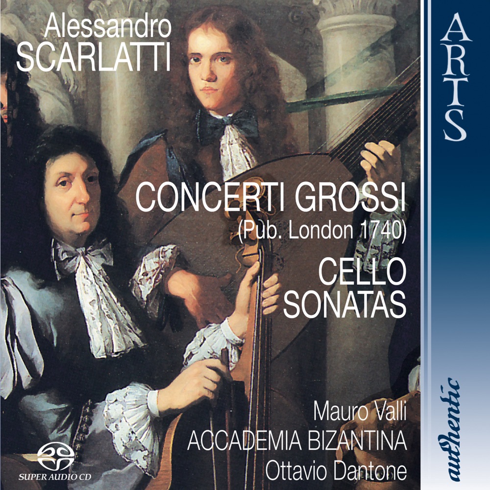 Обложка альбома «Alessandro Scarlatti: Concerti Grossi, Cello Sonatas» — Mauro Valli, Accademia Bizantina & Ottavio Dantone