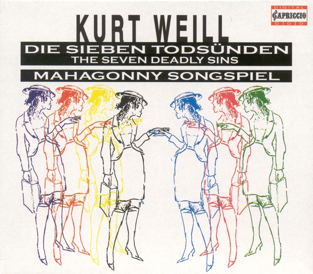 Обложка альбома «Weill, K.: 7 Deadly Sins (The) - Mahagonny [Opera]» — Carlos Feller, Karl Markus, Lothar Zagrosek, Malcolm Smith, Cologne Radio Orchestra, Doris Bierett, Dieter Ellenbeck, Walter Raffeiner, Trudeliese Schmidt, Jan Latham-Koenig, Horst Hiestermann, Hans Franzen, Cologne West German Radio Orchestra, Gabriele Ramm, Peter Nikolaus Kante & Konig Ensemble