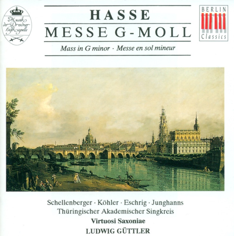 Обложка альбома «Hasse: Mass In G Minor, "Terza Messa"» — Dagmar Schellenberger, Ludwig Guettler & Virtuosi Saxoniae