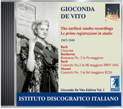 De Vito, Gioconda: Earliest Studio Recordings (1947-1949)