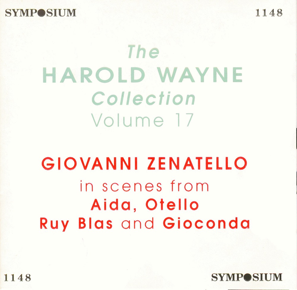Обложка альбома «The Harold Wayne Collection, Vol. 17 (1907-1910)» — Studio Conductor, Ester Mazzoleni, Elisa Bruno, Studio ensemble, Giovanni Zenatello, Pasquale Amato & Lina Pasini-Vitale