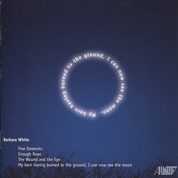 Обложка альбома «My Barn Having Burned to the Ground, I Can Now See the Moon» — Jennifer Frautschi, Laura Frautschi, Daniel Panner, Sophie Shao, John Blacklow, Sabrina Learman, Deborah Boldin, Tara Helen O'Connor & Alan Kay