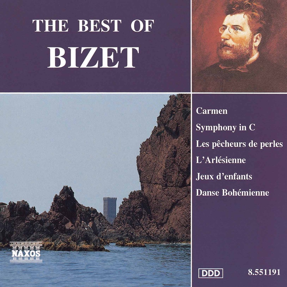Обложка альбома «Bizet: The Best of Bizet» — Donald Johanos, New Zealand Symphony Orchestra, Graciela Alperyn, Giorgio Lamberti, Alexander Rahbari, Slovak Radio Symphony Orchestra, Anthony Bramall, Slovak Philharmonic Orchestra, Janez Lotric, Igor Morozov & Johannes Wildner