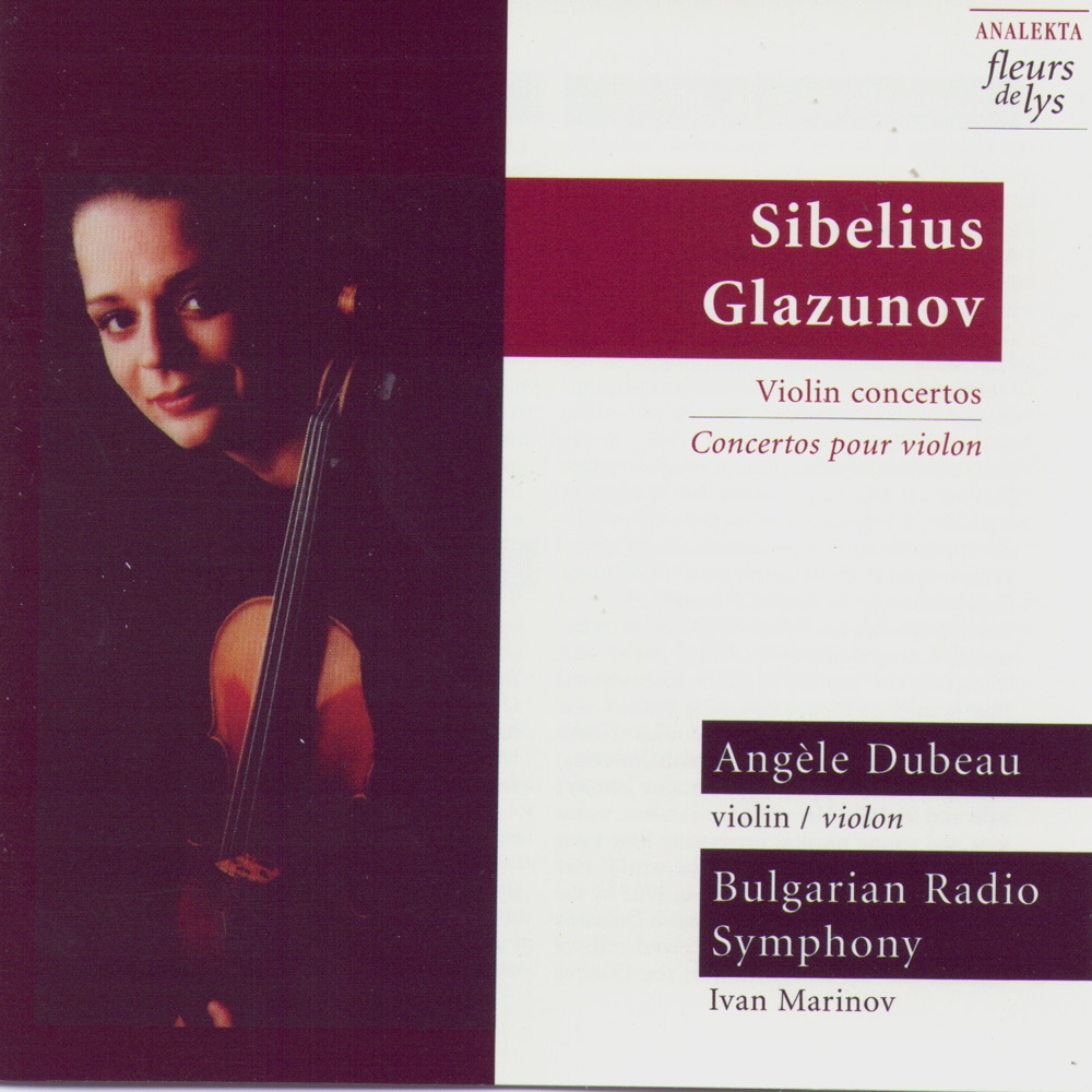 Обложка альбома «Sibelius & Glazunov: Violin Concertos (Concertos Pour Violon)» — Angèle Dubeau, Bulgarian Symphony Orchestra & Ivan Marinov