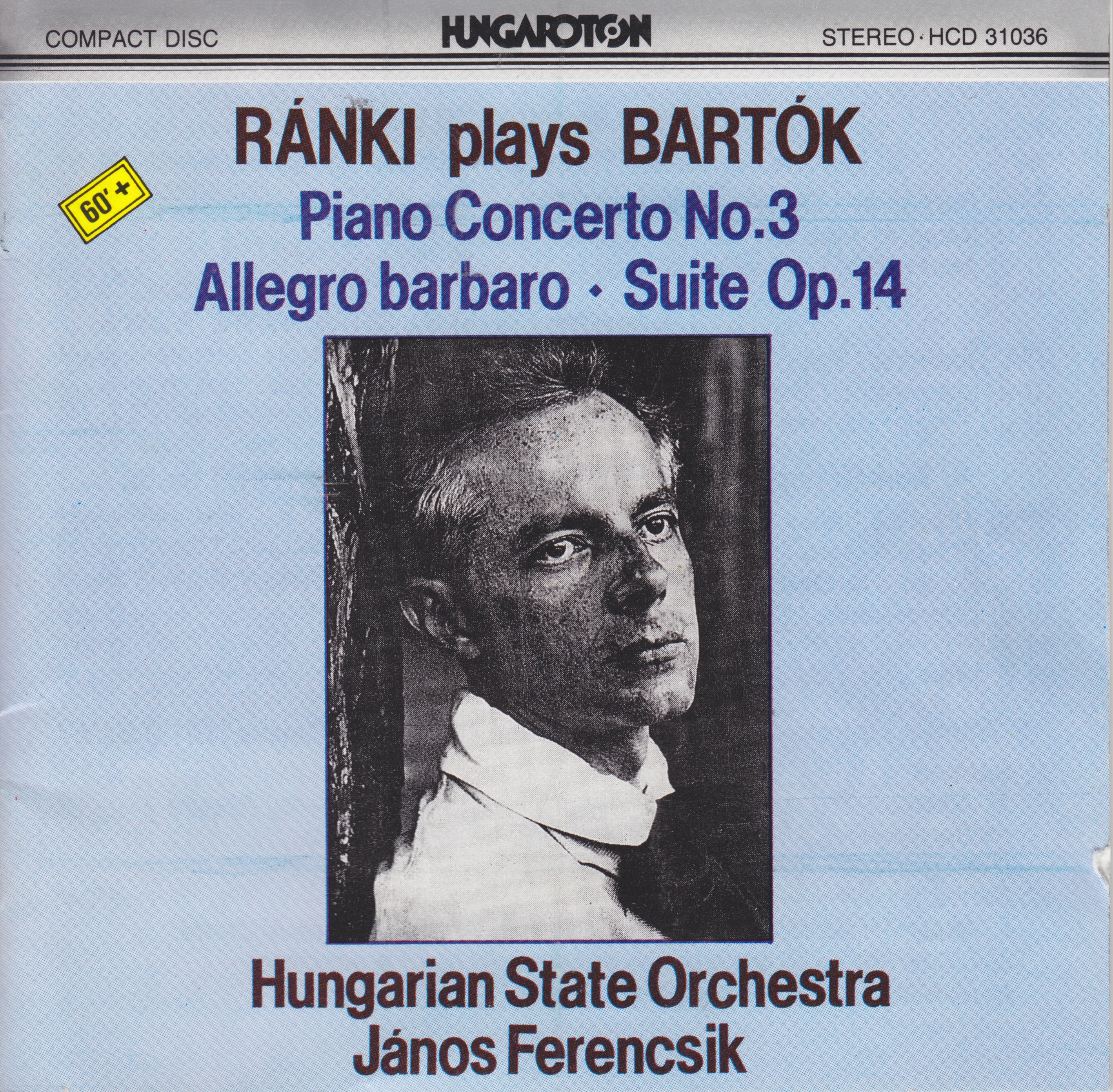 Ránki Plays Bartók by Dezsö Ránki, Hungarian State Orchestra & János Ferencsik album cover