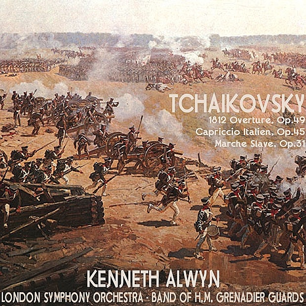 Обложка альбома «Tchaikovsky: 1812 Overture, Capriccio Italien and Marche Slave» — London Symphony Orchestra, Band of H.M. Grenadier Guards & Kenneth Alwyn