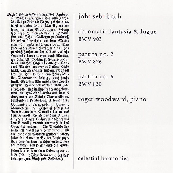 Bach: Chromatic Fantasia & Fugue BWV 903 - Partita No. 2 BWV 826 - Partita No. 6 BWV 830
