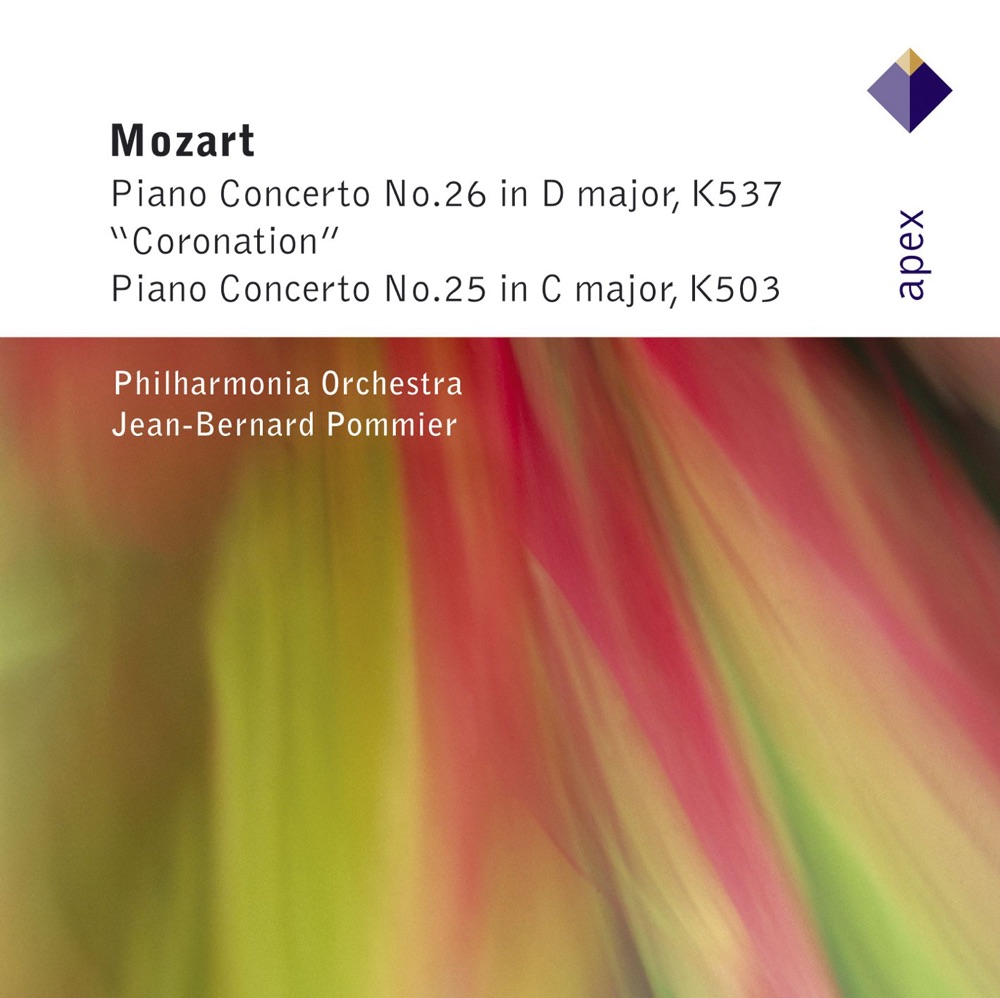 Обложка альбома «Mozart: Piano Concertos Nos 25 & 26, 'Coronation'» — Jean-Bernard Pommier & Philharmonia Orchestra