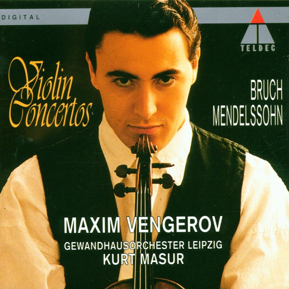 Обложка альбома «Bruch & Mendelssohn: Violin Concertos» — Kurt Masur, Gewandhausorchester Leipzig & Maxim Vengerov