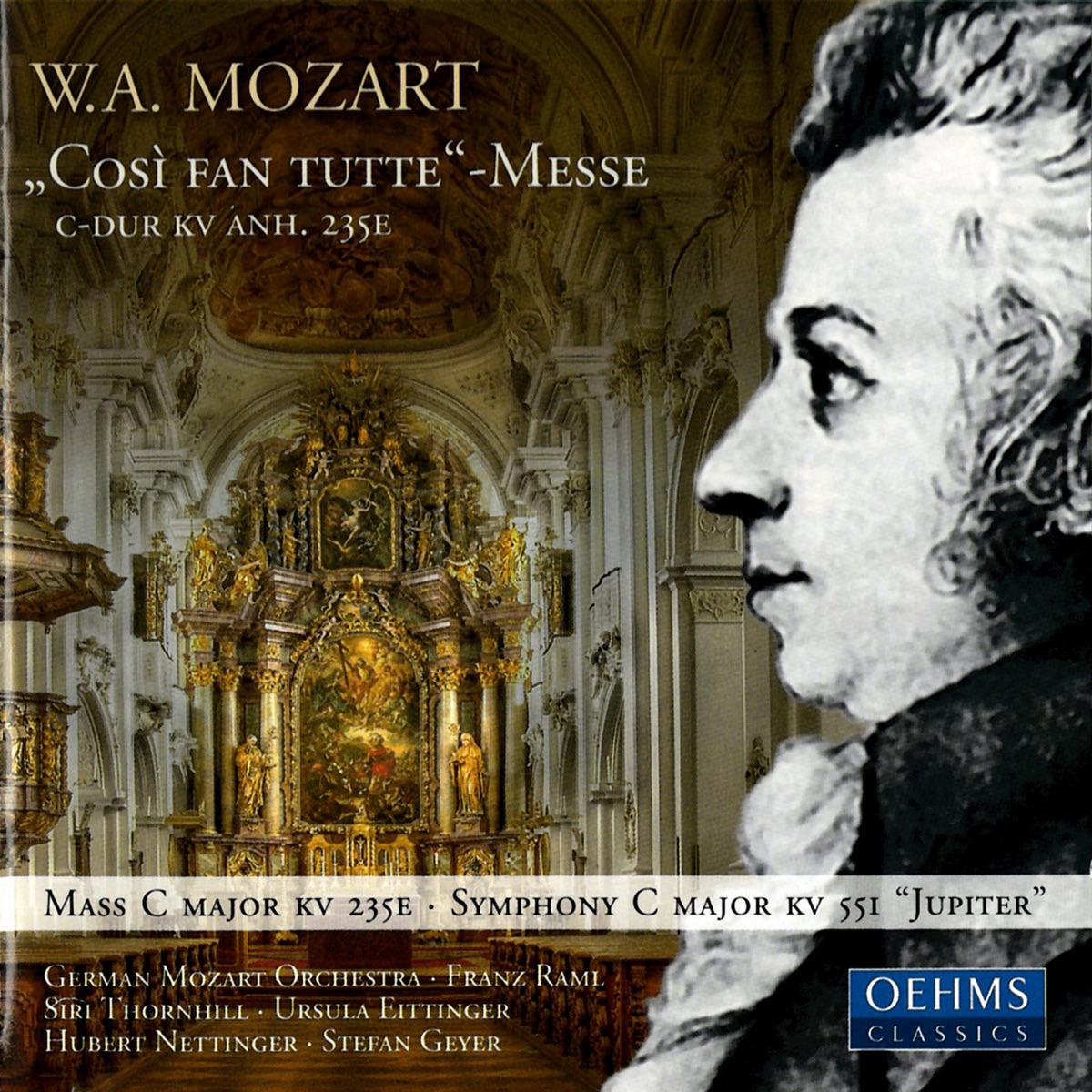 Mozart: Mass in C major, "Cosi fan tutte" - Symphony No. 41, "Jupiter" cover art
