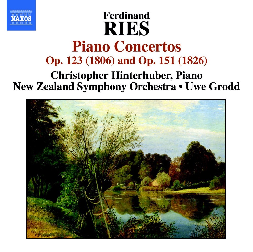 Обложка альбома «Ries: Piano Concertos, Op. 123 and Op. 151» — Christopher Hinterhuber, New Zealand Symphony Orchestra & Uwe Grodd