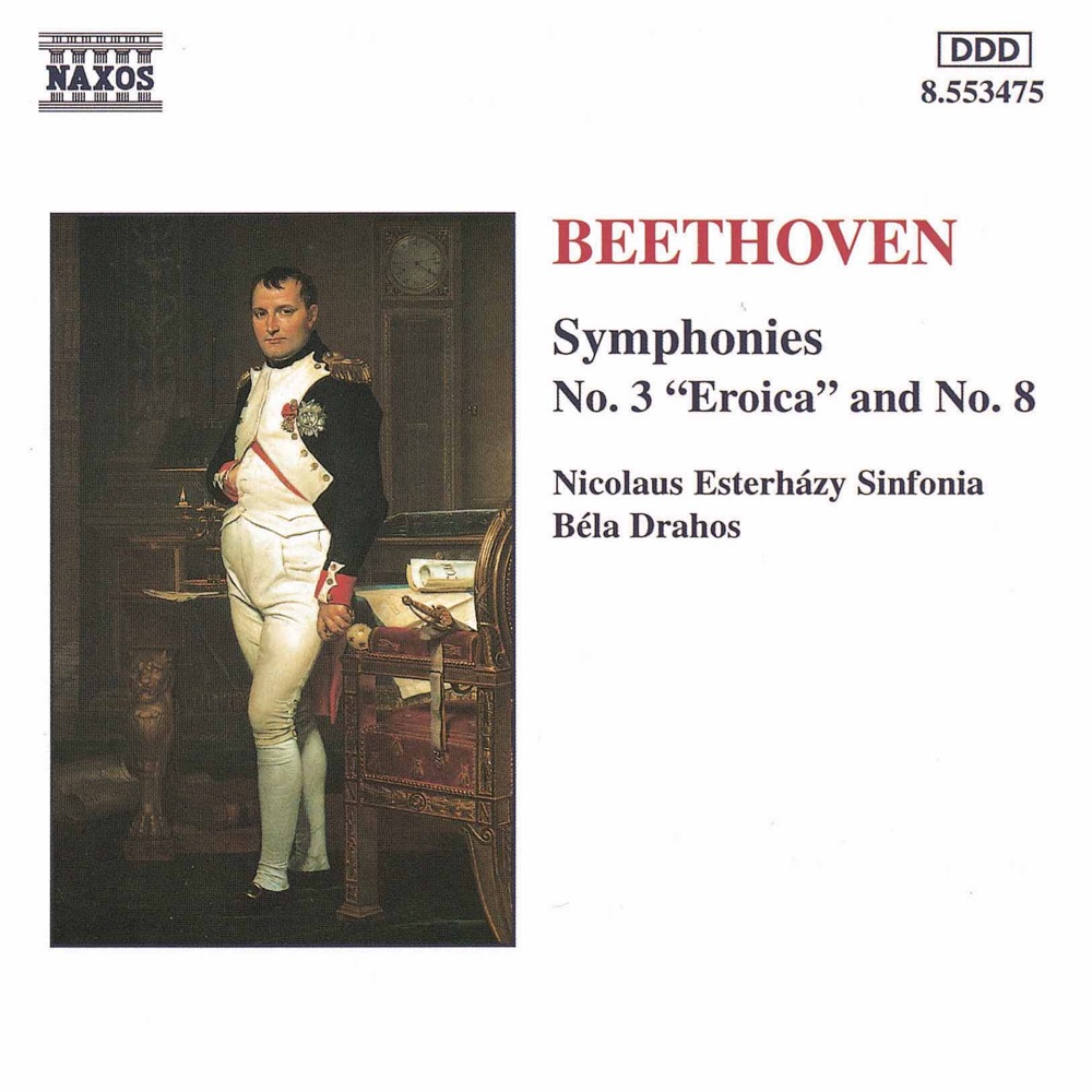 Обложка альбома «Beethoven: Symphonies Nos. 3 and 8» — Nicolaus Esterházy Sinfonia & Béla Drahos