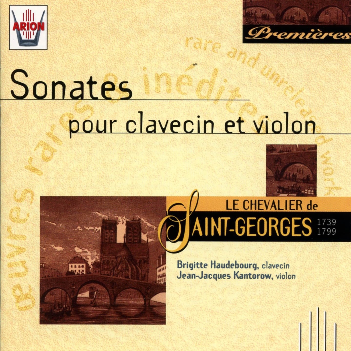 Saint-Georges : Sonates pour clavecin et violon by Brigitte Haudebourg & Jean-Jacques Kantorow album cover