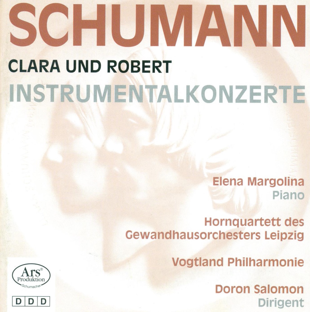 Обложка альбома «Schumann, Clara and Robert: Piano Works» — Doron Salomon, Vogtland Philharmonic Orchestra Greiz-Reichenbach & Elena Margolina