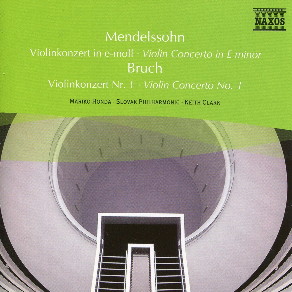 Обложка альбома «Mendelssohn: Violin Concerto in E Minor - Bruch: Violin Concerto No. 1» — Mariko Honda, Keith Clark & Slovak Philharmonic Orchestra