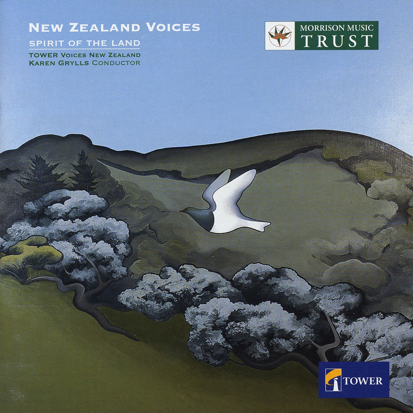 Choral Recital: Tower Voices New Zealand - Griffiths, D. - Whitehead, G. - Hamilton, D. - Ritchie, A. (Spirit of the Land) by Karen Grylls, Elise Bradley, Alistair Carey, Robert Wiremu, Tower Voices New Zealand, Madeleine Pierard, Richard Nunns, Virginia LeCren, Andrea Cochrane & Albert Mataafa album cover