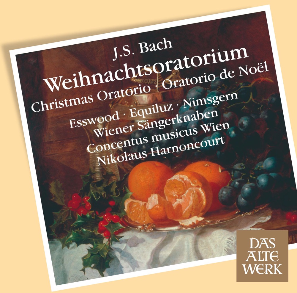 Обложка альбома «Bach, JS : Weihnachtsoratorium (Christmas Oratorio)» — Chorus Viennensis, Concentus Musicus Wien, Hans Gillesberger, Nikolaus Harnoncourt & Vienna Boys' Choir