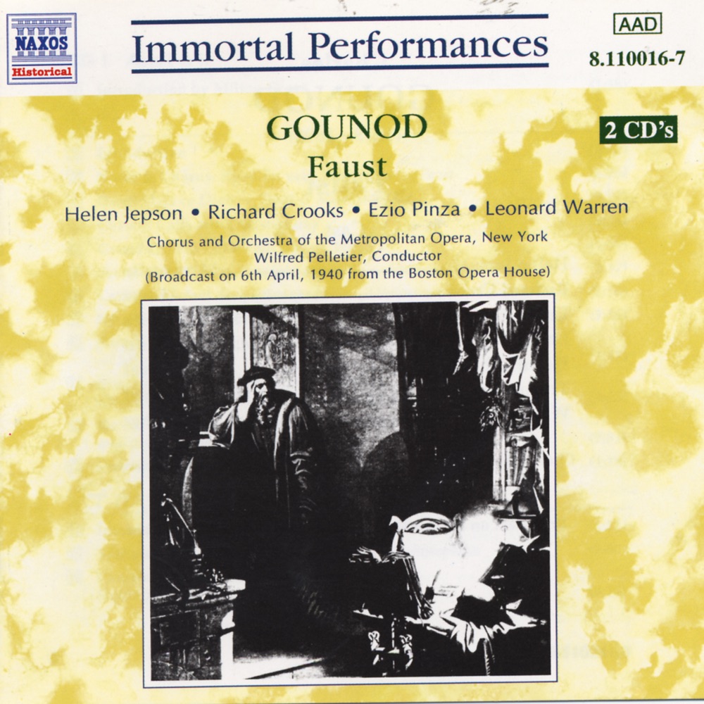 Обложка альбома «Gounod: Faust» — Helen Jepson, The Metropolitan Opera Chorus, The Metropolitan Opera Orchestra & Wilfrid Pelletier