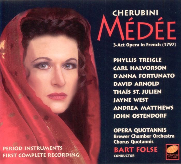 Обложка альбома «Cherubini: Médée (3-Act Opera in French (1797))» — Bart Folse, Brewer Chamber Orchestra, Carl Halvorson & D'Anna Fortunato