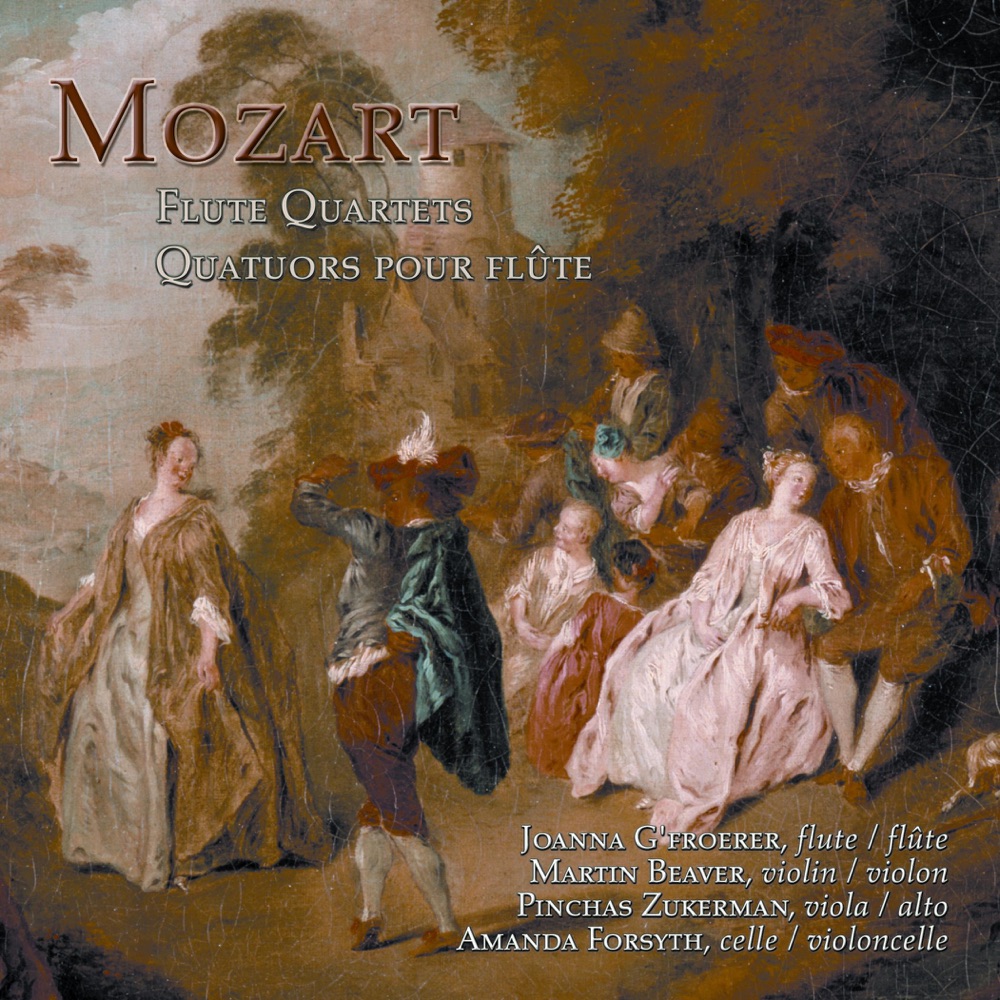 Обложка альбома «Mozart: Flute Quartets - Hoffmeister: Duo Concertante» — Martin Beaver, Joanna G'froerer, Pinchas Zukerman & Amanda Forsyth