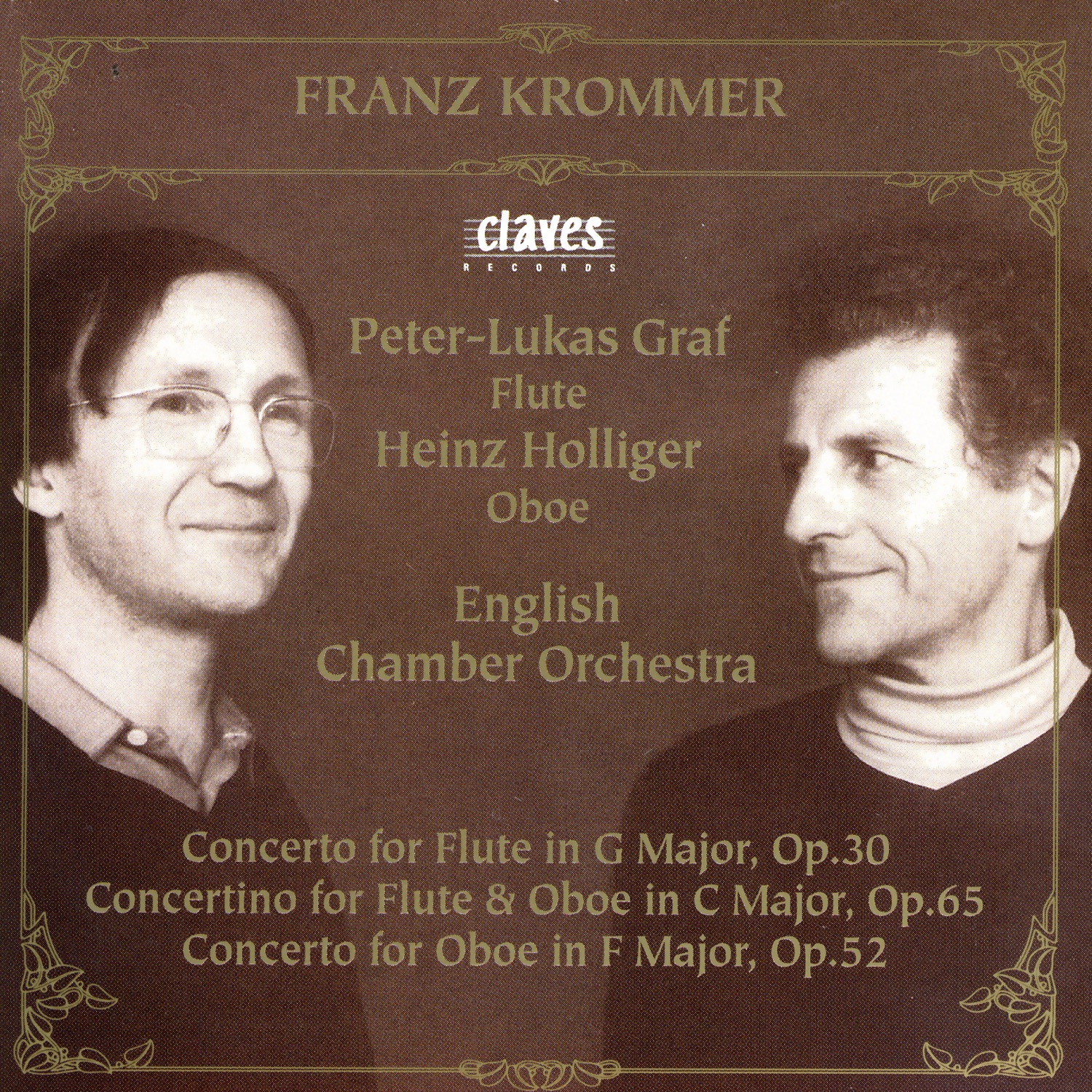 Franz Krommer: Flute & Oboe Concertos by English Chamber Orchestra, Heinz Holliger & Peter-Lukas Graf album cover