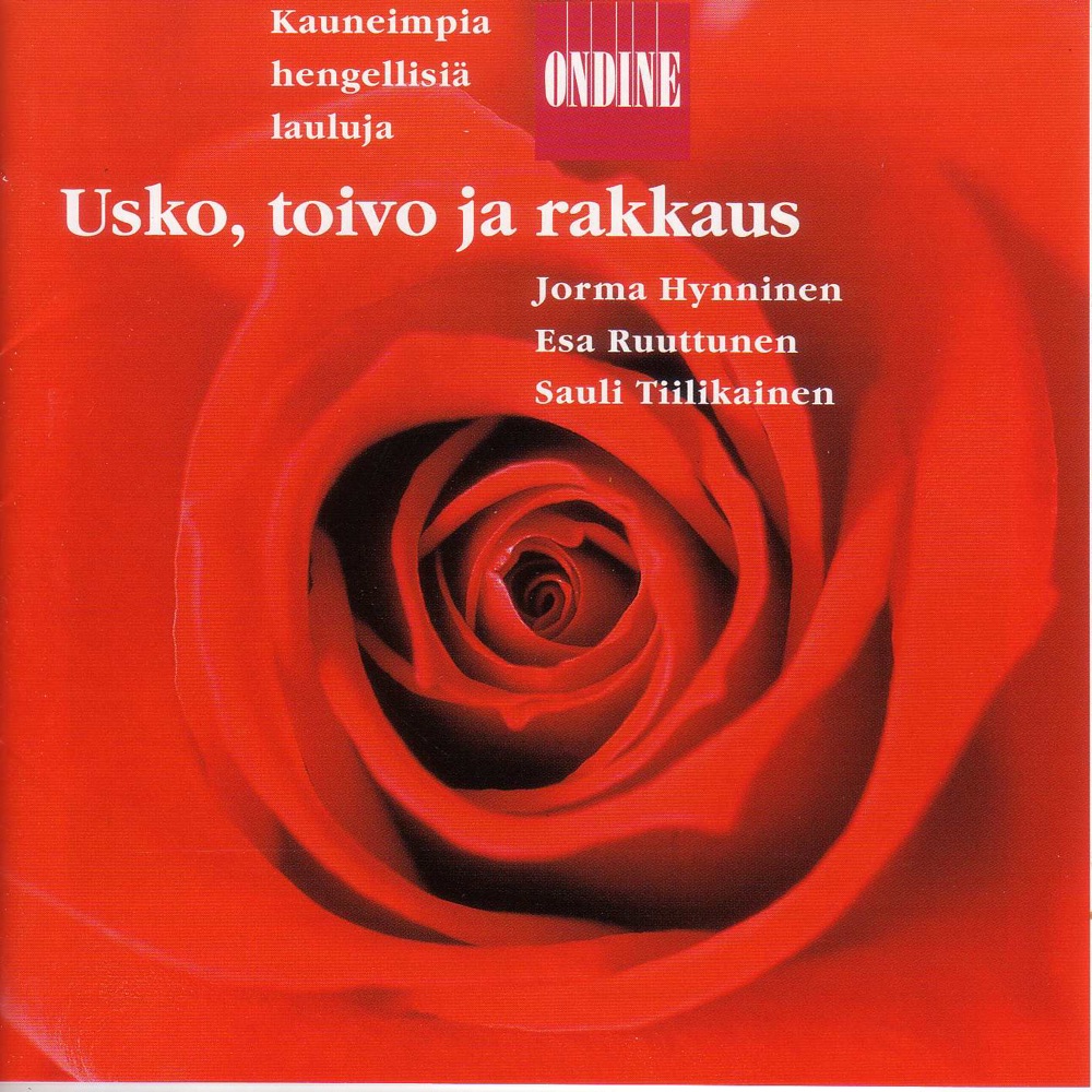 Обложка альбома «Usko, toivo ja rakkaus» — Esa Ruuttunen, Jorma Hynninen, Sauli Tiilikainen & Sonus Handbell Ensemble