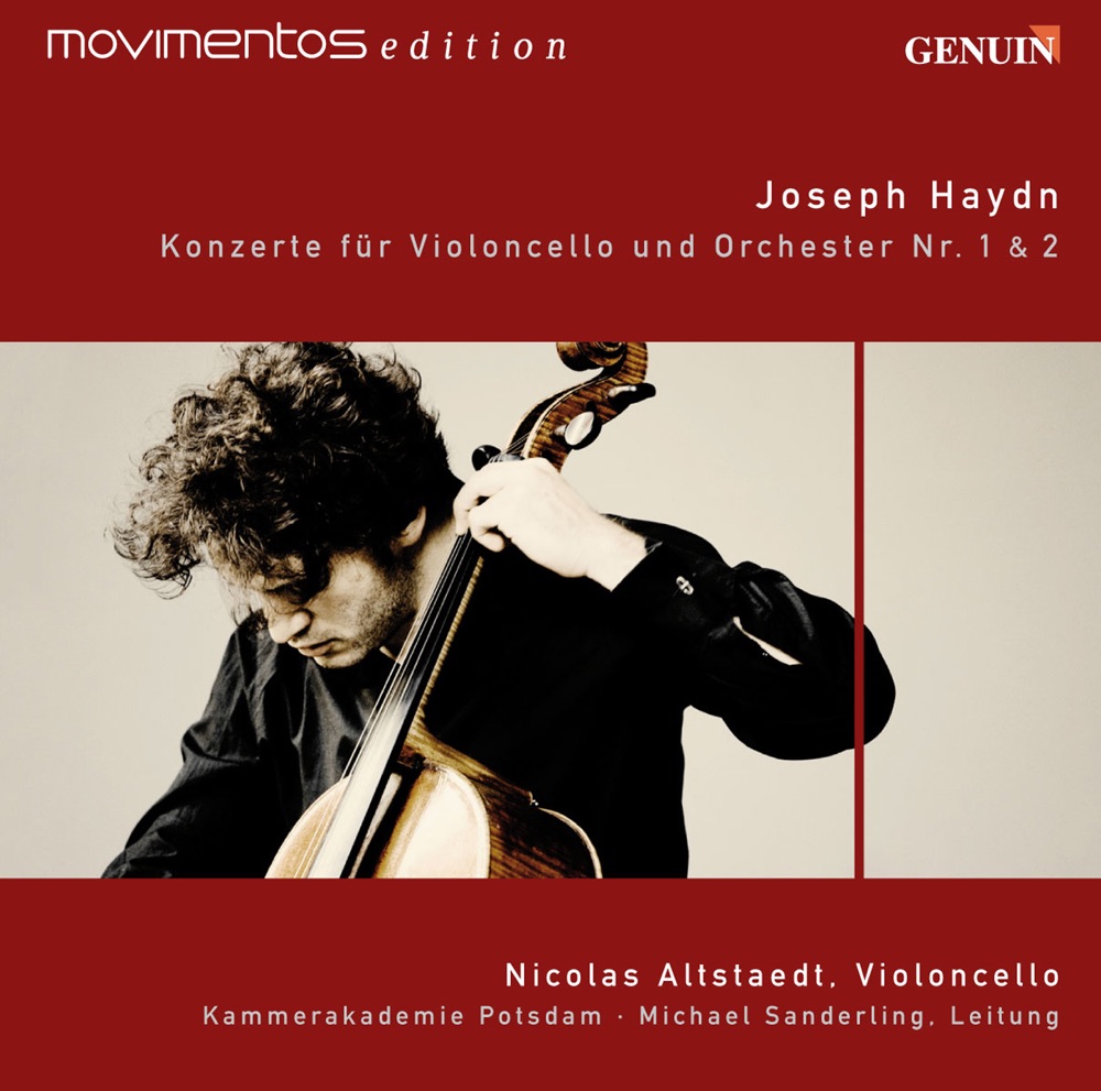 Обложка альбома «Haydn, F.J.: Cello Concertos Nos. 1 and 2: GENUIN - movimentos edition» — Kammerakademie Potsdam, Nicolas Altstaedt & Michael Sanderling