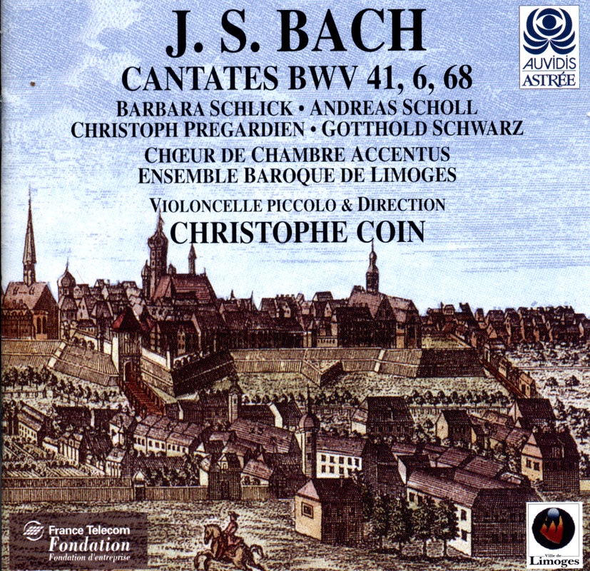 Обложка альбома «Bach: Cantates With Violoncello Piccolo (BWV 6, 41 & 68)» — Christophe Coin
