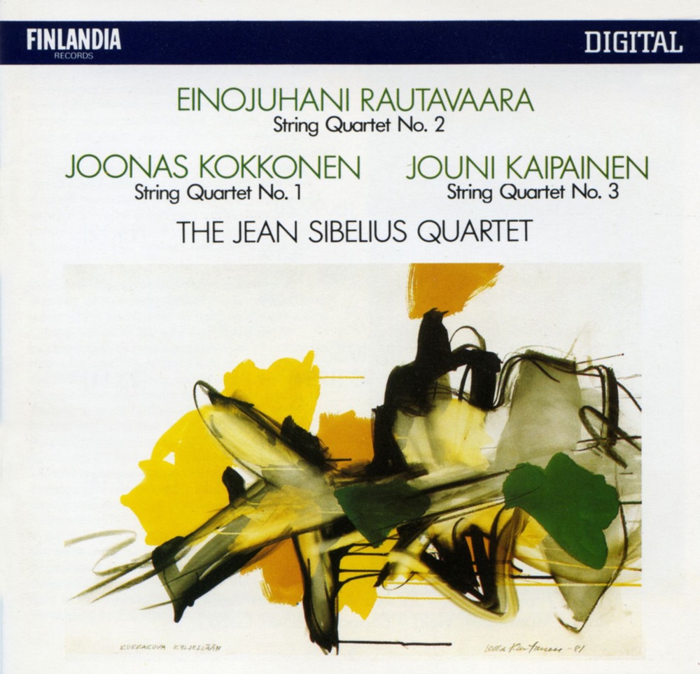 Обложка альбома «Rautavaara, Kokkonen & Kaipainen: String Quartets» — Jaakko Vuornos, Jouko Mansnerus, Jean Sibelius Quartet & Yoshiko Arai