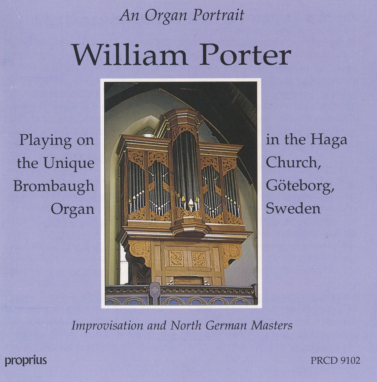 Porter, William: Improvisation and North German Masters by William Porter album cover