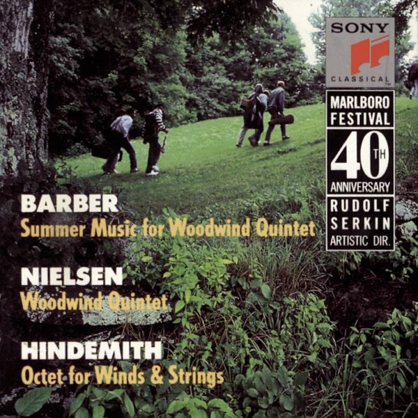 Обложка альбома «Chamber Music of Barber, Nielsen & Hindemith» — Elaine Duvas, Gail Kruvand, Joaquin Valdepeñas, Joseph Turner, Larry Combs, Mischa Schneider, Paula Robinson, Richard Solis, Robin Graham, Stefanie Przybylska, Susan Rotholz & William Winstead
