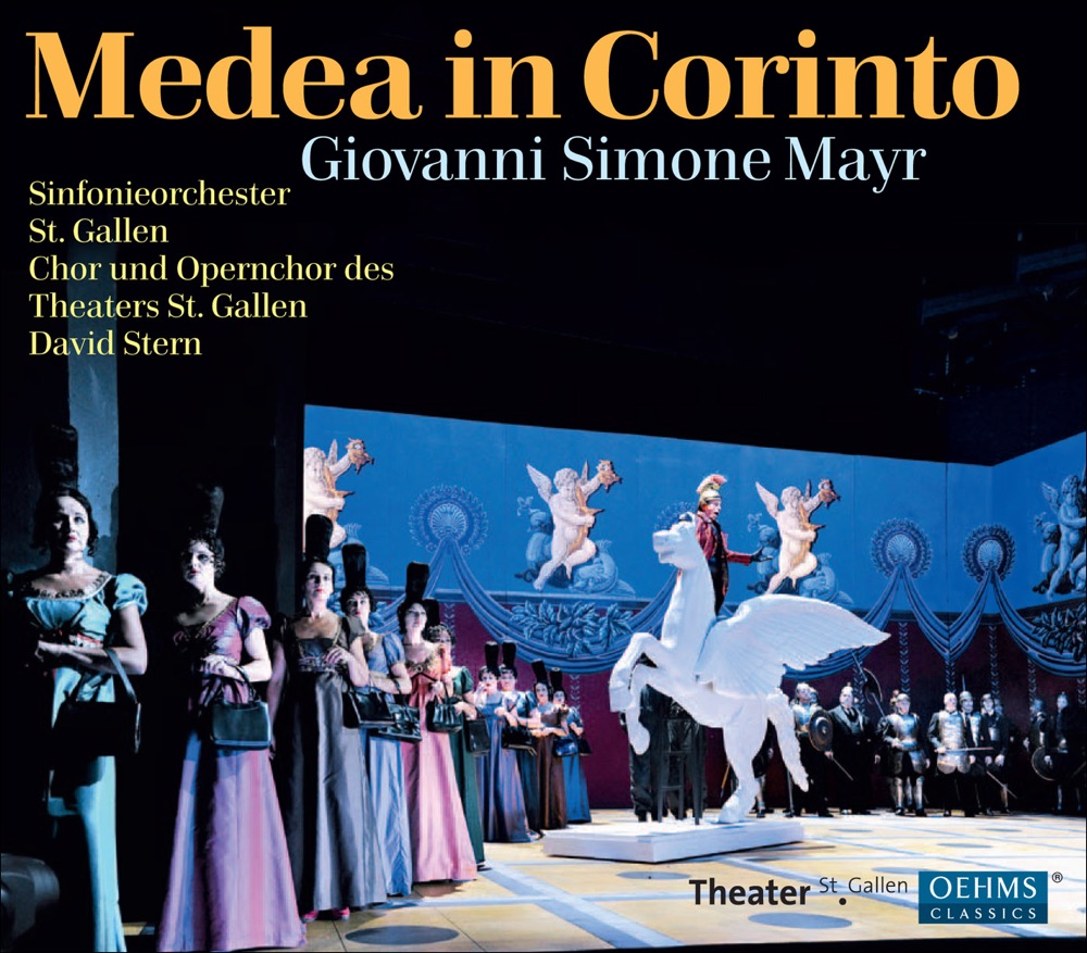 Обложка альбома «Mayr: Medea in Corinto» — Elzbieta Szmytka, Wojtek Gierlach, Mark Milhofer, Lawrence Brownlee, Evelyn Pollock, Carlos Petruzziello, Fiqerete Ymeraj, Andres de Castillo, St. Gallen Symphony Orchestra, Chor des Theaters St. Gallen, Opernchor des Theaters St. Gallen & David Stern