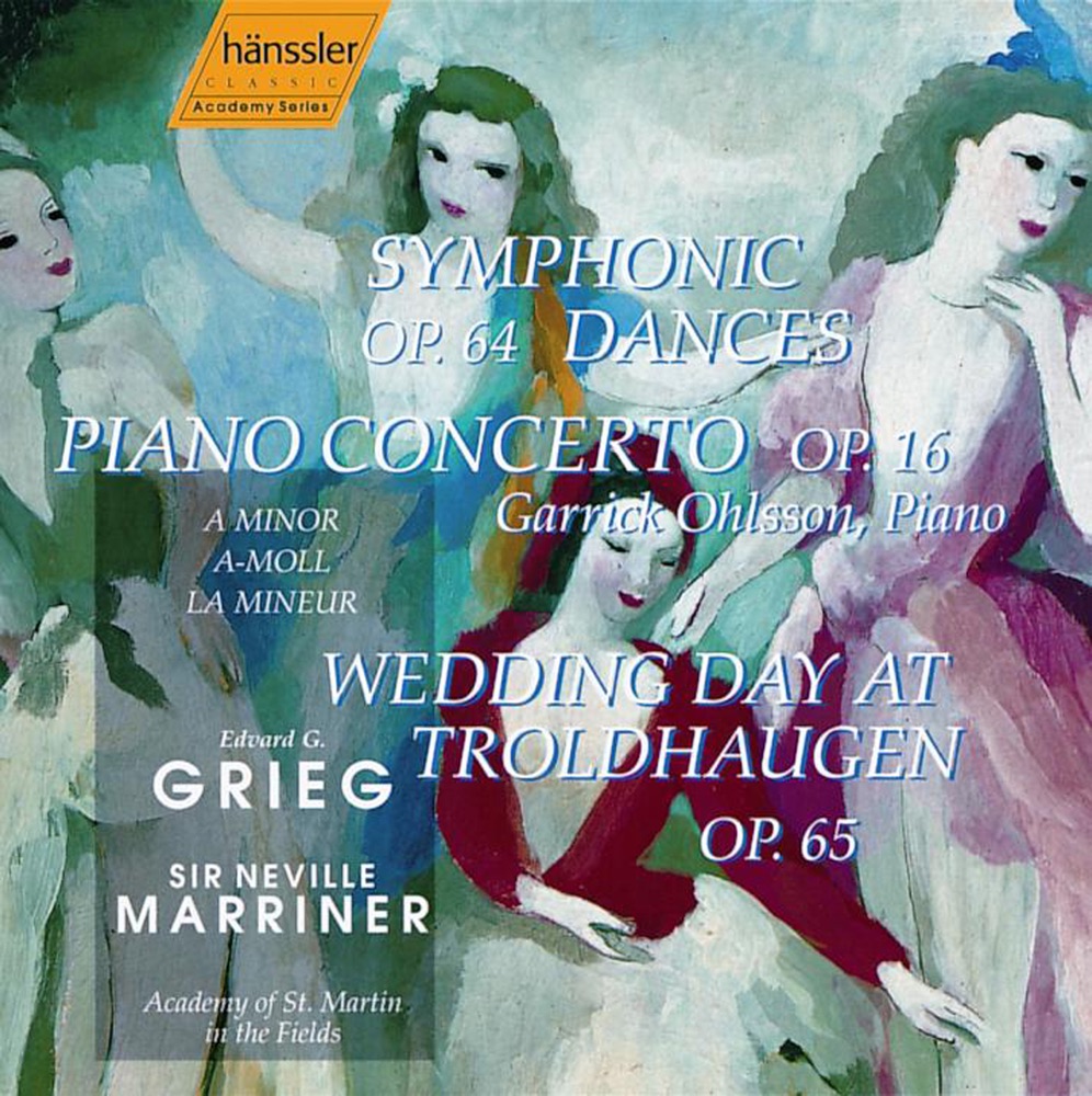 Обложка альбома «Grieg: Symphonic Dances, Op. 64 - Piano Concerto, Op. 16 - Wedding Day At Troldhaugen, Op. 65» — Sir Neville Marriner, Academy of St Martin in the Fields & Garrick Ohlsson
