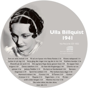 Den Kompletta Ulla Billquist 1941