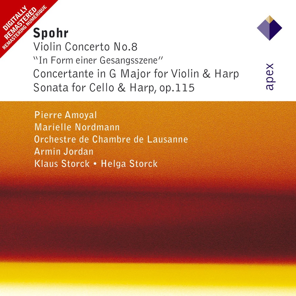 Обложка альбома «Spohr: Violin Concerto No. 8, Concertante & Sonata» — Armin Jordan, Klaus Storck, Orchestre de Chambre de Lausanne & Pierre Amoyal