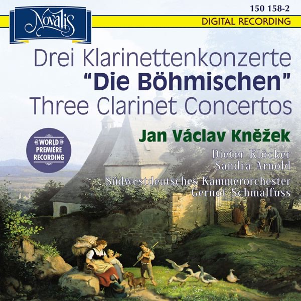 Обложка альбома «Knezek: Three Clarinet Concertos Die Böhmischen» — Dieter Klöcker, Sandra Arnold, Gernot Schmalfuss & Südwestdeutsches Kammerorchester