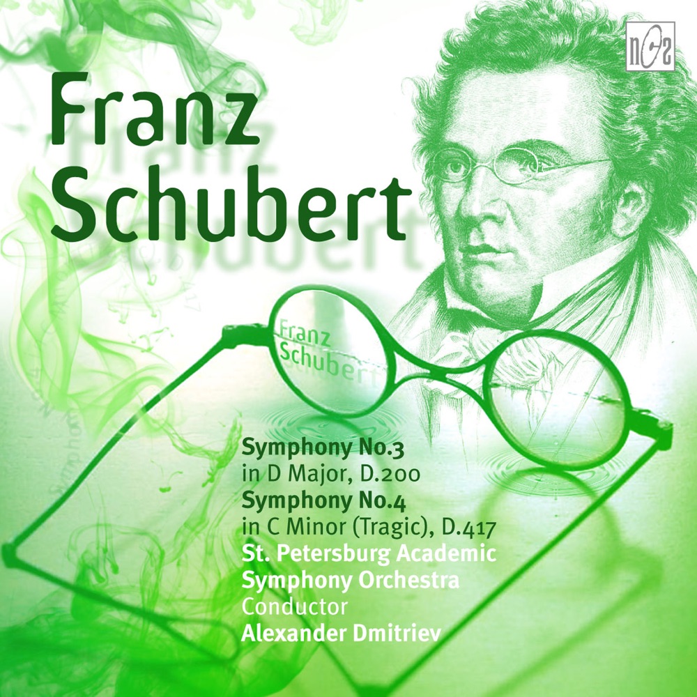 Обложка альбома «Schubert: Symphony No. 3 in D Major, D. 200 - Symphony No. 4 in C Minor, D. 417 "Tragic"» — Petersburg Academic Simphony Orchestra & Alexander Dmitriev