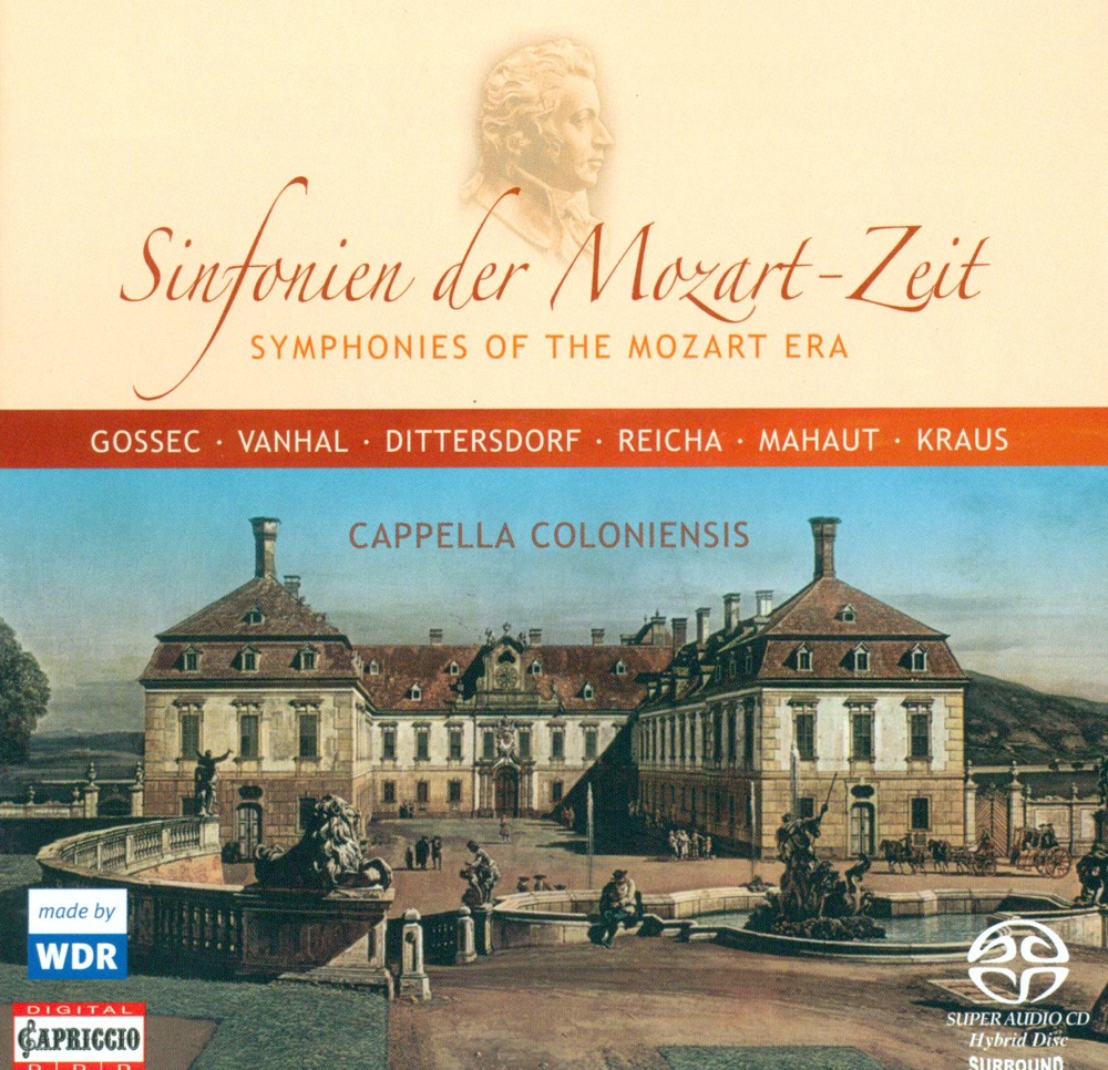 Обложка альбома «Mozart Era (Symphonies of Mozart's Time) - Gossec, F.-J. - Bach, J.C. - Vanhal, J.B. - Dittersdorf, C.D. Von» — Cappella Coloniensis & Hans-Martin Linde