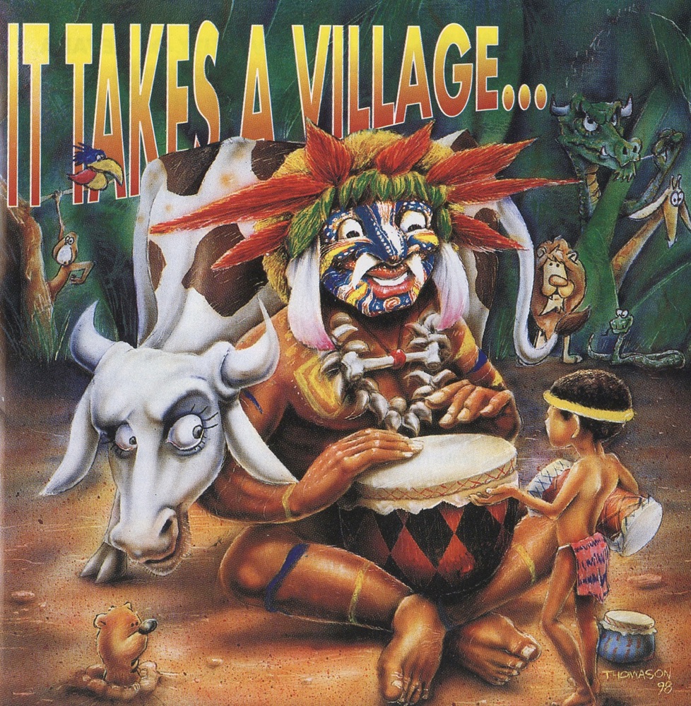 Обложка альбома «It Takes a Village…» — Thomas Leslie, University of Nevada, Las Vegas Wind Orchestra, Takahashi Suzuki, Stefan Karlsson, Steve Houghton & Bob Badgley