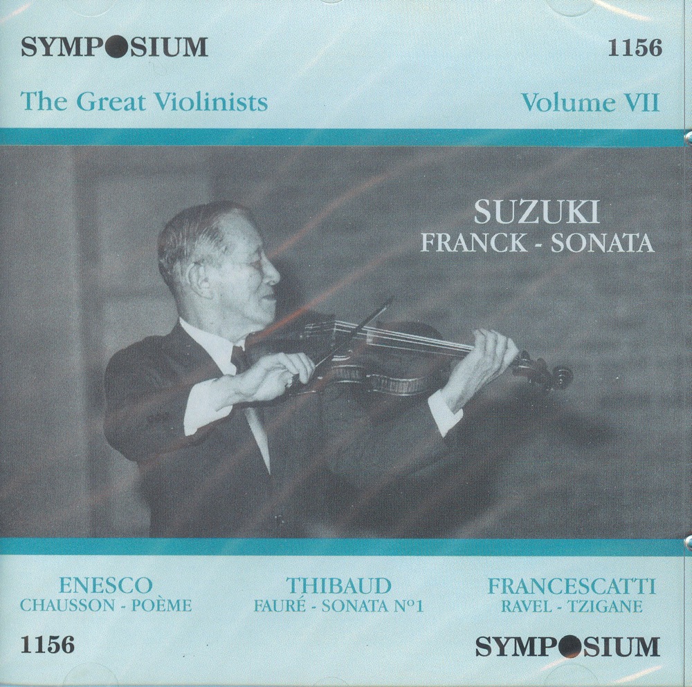 Обложка альбома «The Great Violinists, Vol. 7» — Maurice Faure, Zino Francescatti, Shinichi Suzuki, George Enescu, Sanford Schlussel, Alfred Cortot, Jacques Thibaud & Manfred Gurlitt