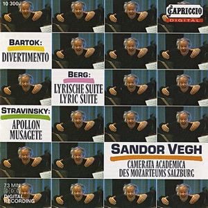 Bartok: Divernmento - Berg: 3 Pieces from the Lyric Suite - Stravinsky: Apollon Musagete
