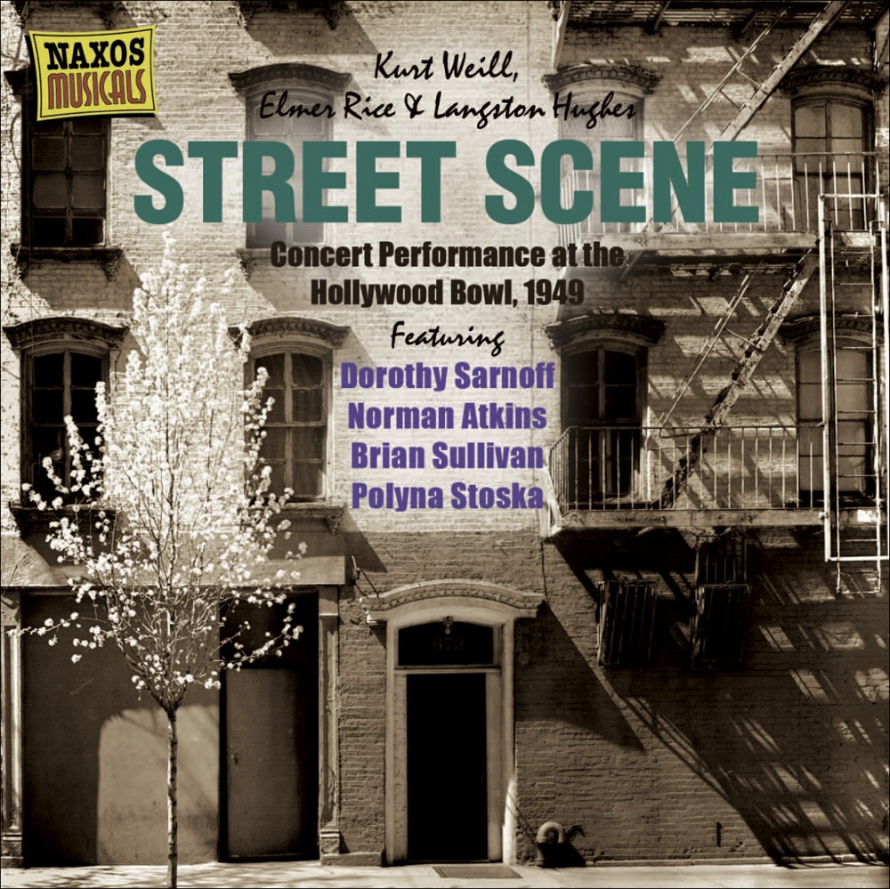 Обложка альбома «Weill: Street Scene (Hollywood Bowl Performance)» — Dorothy Sarnoff, Studio Chorus, Izler Solomon, Studio Orchestra, Brian Sullivan, Norman Atkins, Polyna Stoska, Ferdinand Hilt, Chris Ortiz, Maria Martino, Alice Lee, Catherine Helgenberg & Henry Timmerman